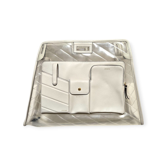 Fendi White Clear 2019 Medium Peekaboo Defender Clear White Authentic Bag - Picture 1 of 11